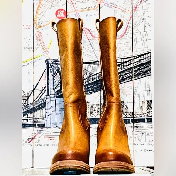 Tan Leather Heeled Boots PRICE IS FIRM - Picture 2 of 11